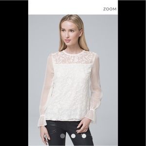 WHBM embroidered blouse
